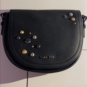 Black Calvin Klein Saddle Bag